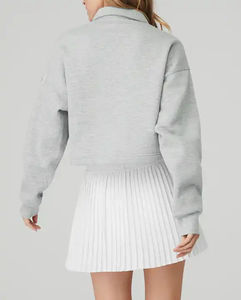 New Fashionable High Demand Women's Anti-Wrinkle Fleece <b>Hoodie</b> Breathable <b>Gym</b> Zip with Front Pocket Drawstring Winter Exercise - Product Image 3