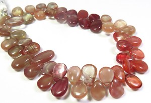 Labradorita Andesina Roja Natural Piedras Preciosas Sueltas en Forma de Pera 9-14,5mm Suave Pulido 8 \ "Strand Beads - Product Image 3