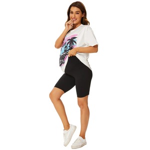 Maternity Women Stretch Buttery Soft Custom High Crossover Waist Elastic Waist Yoga Leggings Pants <b>Pregnancy</b> Clothes Fashion - Product Image 3