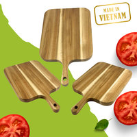 Planche à découper en bois d'acacia durable Cuisine Hacher Charcuterie Service Boucher Bloc Viande Légumes Fruits Fromage Grand