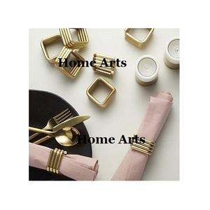 Leaf Design Aluminium Napkin Rings Set of Two Customized Sizes <b>Tissue</b> <b>Paper</b> Rings At Affordable Pricing - Product Image 3