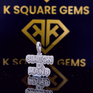 Custom Letter Initial <b>Name</b> Pendant Gold Plated Pass Diamond Tester VVS Iced Out Moissanite <b>Chain</b> Hip Hop Pendant Fine Jewelry - Product Image 3
