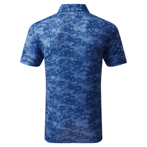 Polo de Golf de Manga Corta con Estampado de Camuflaje Azul para Hombre, Personalizado con Logotipo, de Alta Calidad, Tejido Transpirable, Estilo Casual - Product Image 5