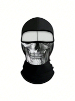 Haute qualité en gros logo personnalisé masque facial couverture complète masque de ski 1 trou squelette visage cagoule