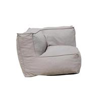 Fauteuil de sol d'extérieur moderne, une place, rembourré, carré, avec pieds en bois, pour salon, patio, hôtel