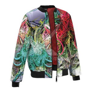 เสื้อแจ็กเก็ตบอมเบอร์พิมพ์ลายซับลิเมชันของผู้ชายโพลีเอสเตอร์กันน้ำ - Product Image 4