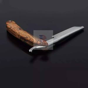 Folding <b>Barber</b> Shaving Razors Wooden Handle Shaving Razors - Product Image 4