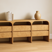 Buffet moderne extensible en bois massif avec tiroirs |   Armoire de rangement pour buffet, pour chambre à coucher, entrée, salon, fabriquée au Vietnam, Sukavina