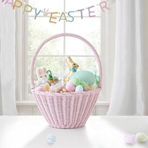 Promotions! Tienphong Wholesale Handmade Rattan Pink Sabrina Easter Baskets for Clothing, <b>Towels</b> - Product Image 4