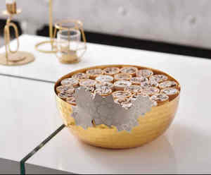 <b>Chocolate</b> Serving Bowl Tabletop Any Occasions Decoration Dessert and <b>Chocolate</b> Server Ware Bowl Set of 2 Metal <b>Ramadan</b> Special - Product Image 5