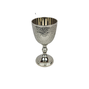 Cáliz de Latón Vintage Más Vendido, Copa Medieval con Grabado Real |   Regalo de Navidad Estilo Rey Arturo Renacentista - Product Image 1