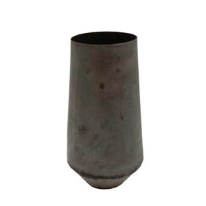 Florero soldado de hierro Acabado natural Maceta rústica de tamaño pequeño para sala de estar y decoración del hogar hecha a mano - Product Image 1