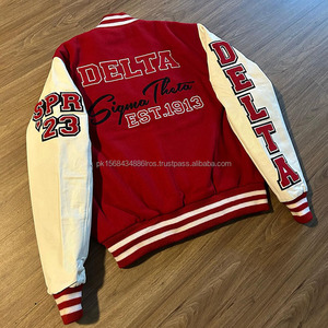 Streetwear avec logo personnalisé bombardier d'hiver en cuir polaire veste universitaire de baseball Letterman broderie en chenille de haute qualité pour hommes - Product Image 5