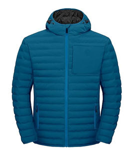 Veste matelassée à motif uni pour homme, veste d'hiver légère en duvet matelassée personnalisée pour homme, vestes OEM - Product Image 1