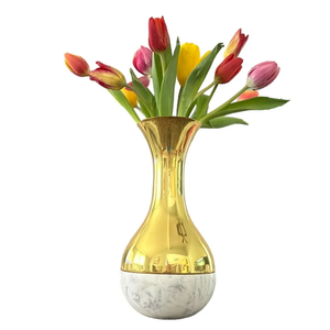 Florero de aluminio fundido, creativo, hecho a mano, latón, color dorado, diseño de lujo, maceta y macetas para decoración del hogar - Product Image 4