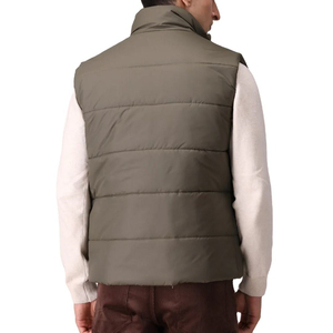 Gilet matelassé sans manches personnalisé de haute qualité, léger, en toile, avec col montant et fermeture éclair intégrale, logo chaud, veste sans manches - Product Image 3