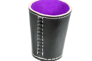 Gobelet à dés en cuir synthétique et flanelle, personnalisé, avec dés, pour jeu de société, en boîte en cuir originale, vente en gros, prix abordable - Product Image 2