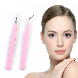 Pinzas multicolores para mujeres Kit de belleza Herramienta en Punta curva Premium Herramientas de maquillaje Pinzas para pestañas - Product Image 6