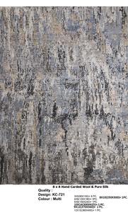 Wool Silk Hand Knotted Oriental Floral High Pile Carpet 8x8 <b>Rugs</b> 8x10 Feet Ready Stock Available From India at Factory Price - Product Image 4