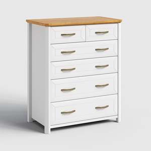 Armario alto de 6 cajones para mujer con perchero y estructura de acero forjado - Product Image 2