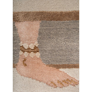 Tapis en laine et soie de bambou noué à la main Jaipur Wunderkammer LRB-9035, 10 mm, design rectangulaire original pour la maison, le couloir, le salon, pour adolescents - Product Image 3