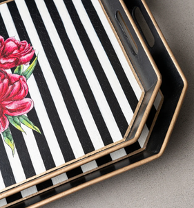 Crackle Finished <b>Enamel</b> Painted Eye Catching Serving <b>Tray</b> Custom made Iron Metal Decorative <b>Tray</b> Christmas Occasion - Product Image 3