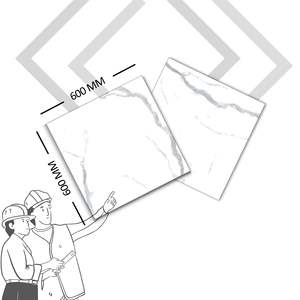 Statuario Blanco Negro Venas Mármol 60x60cm Porcelana Esmaltada Carreaux De Sol Vitrificado 24x24cm Azulejos Porcelanato Baldosa Alta - Product Image 1