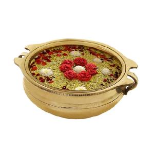 Thème moderne en métal Urli Diya Lot de 3 avec laiton pour la décoration intérieure de la maison Diwali Bowl Diya pour la décoration de la maison - Product Image 3