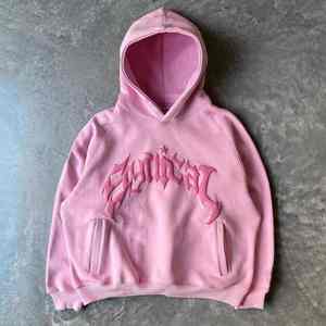 Premium Quality Wholesale 100% Cotton Breathable Trendy Comfortable Puff Printing Heavyweight Unisex Hoodies - Product Image 2