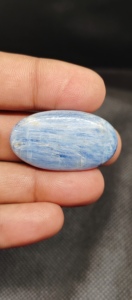 คริสตัลไคยาไนต์สีน้ำเงินคุณภาพดีที่สุด แบบหลวม ทรงหลังเบี้ย สำหรับทำเครื่องประดับ ขนาดคละ - Product Image 5