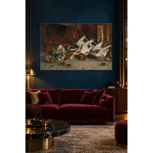 Impression sur toile de Fida Gaetano Chierici, L'attaque des oies - Product Image 5