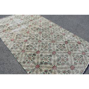 Clásico Beige verde 5,7X9,7 pies lana Aubusson diseño sala de estar alfombra Patchwork rectángulo aparador alfombra látex alfombras turcas - Product Image 2