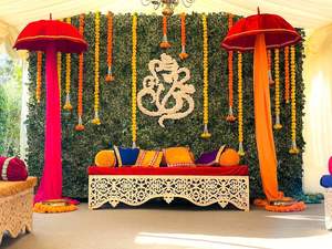 Traditional Indian Mehndi <b>Swing</b> For Gujarati Weddings luxury <b>swing</b> for marriage stage Indian Jhoola mehandi Nigths factory UK - Product Image 4