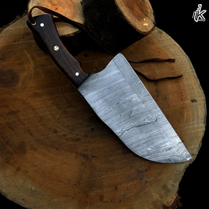 Cuchillo de Cocina Profesional Hecho a Mano, Cuchillo de Acero de Damasco con Mango de Madera, Tamaño Personalizado, Extremadamente Afilado, Cuchillo para Acampar - Product Image 3
