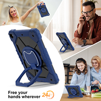 Funda Protectora de Silicona Resistente para Tablet PC, a Prueba de Golpes, con Correa de Mano y Soporte para iPad 10.2 9.ª 8.ª 7.ª Generación
