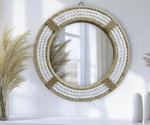 Miroir mural artisanal moderne et magnifique avec cadre en résine et incrustation d'os pour la décoration de la maison et de l'intérieur par crescent crafts - Product Image 1