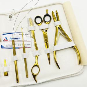 Aroosh Corp Plasma Gold Kit d'outils d'extension de cheveux professionnels en acier inoxydable de qualité chirurgicale AC-HT-079 comprend une extension de cheveux - Product Image 6