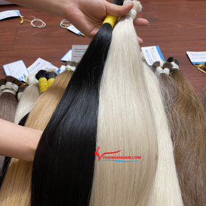 ¡MEGA VENTA DE 2024! Extensiones de cabello a granel de color 100% cabello humano con precio al por mayor de fábrica de alta calidad larga vida útil - Product Image 2