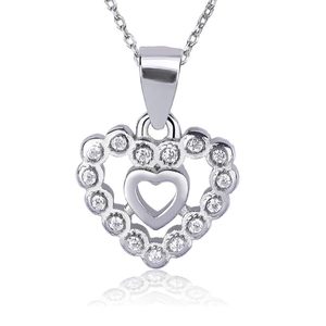 Arihant Gems & Jewels - Colgante de Diamantes con Forma de Corazón para Mujer, Cadena de Plata 925, Regalo - Product Image 1
