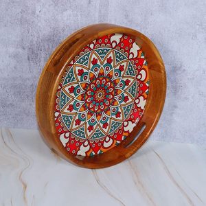 Wholesale Customized <b>Large</b> Size Pine Wood Serving <b>Trays</b> with Logo Print for Kitchen Home Christmas Decor Food Snacks Serving - Product Image 3