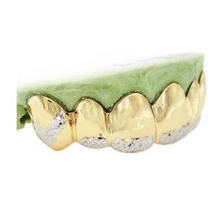 Exportateur indien Dents en diamant plaqué or 18 carats Grillz Pierres de moissanite réelles ou simulées Bon prix sur les ensembles de gril - Product Image 3