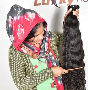 Prix de gros 100% paquets de cheveux humains bruts vendeurs de cheveux indiens extensions de cheveux humains bruts non transformés - Product Image 5