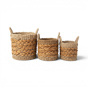 ตะกร้าหวายสานสำหรับเก็บผ้าและของใช้ในครัว - Product Image 4
