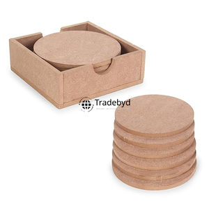 Tradebyd MDF sous-verres de fournisseur en gros de qualité supérieure impression de logo en vrac disponible tapis de boisson élégants réutilisables et durables - Product Image 1