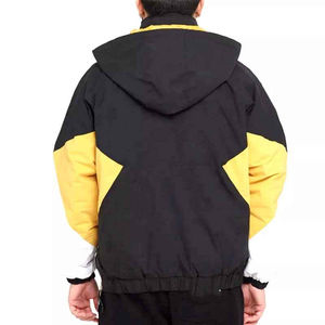 Veste coupe-vent à fermeture éclair sur le devant pour homme, de qualité supérieure, à capuche, pour l'hiver, avec motif de lettres, style décontracté pour l'extérieur - Product Image 2