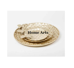 Set of 3 Different Sizes Food Serving <b>Tray</b> Greatest Quality Round Shape <b>Snacks</b> Dates <b>Tray</b> At Lowest Pricing - Product Image 1
