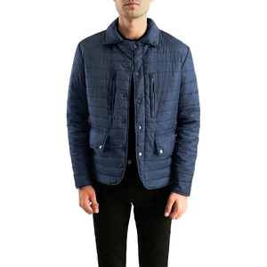 Chaqueta de Invierno Personalizada con Cuello Alto y Logotipo Frontal, Chaqueta Acolchada Cortavientos con Cierre de Cremallera, Ligera y Moderna para Hombre - Product Image 1