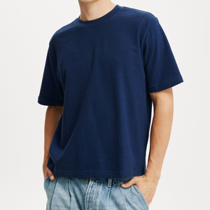 High Quality Plus Size Men's <b>Cropped</b> Regular <b>Fit</b> Casual Oversized <b>T</b>-<b>shirt</b> 100% Cotton Breathable Blank Custom - Product Image 3