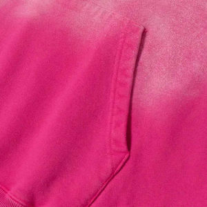 Sweat à capuche rose délavé à l'acide de style vintage Streetwear pull en coton lourd surdimensionné fabricant de sweat à capuche - Product Image 4