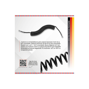 Manguera Espiral de PU 8x12mm 7.5m, Tubo Neumático Flexible - Product Image 1